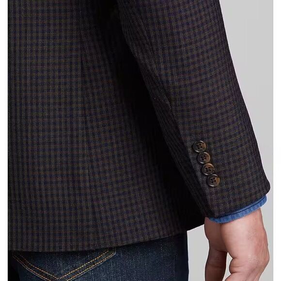 44L JOS A BANK Executive Men's Blazer Traditional Fit Check SportCoat E111562 - Picture 5 of 16